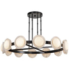PrismFlow Alabaster Metal Chandelier - Alabaster / Urban BronzeBlushlighting