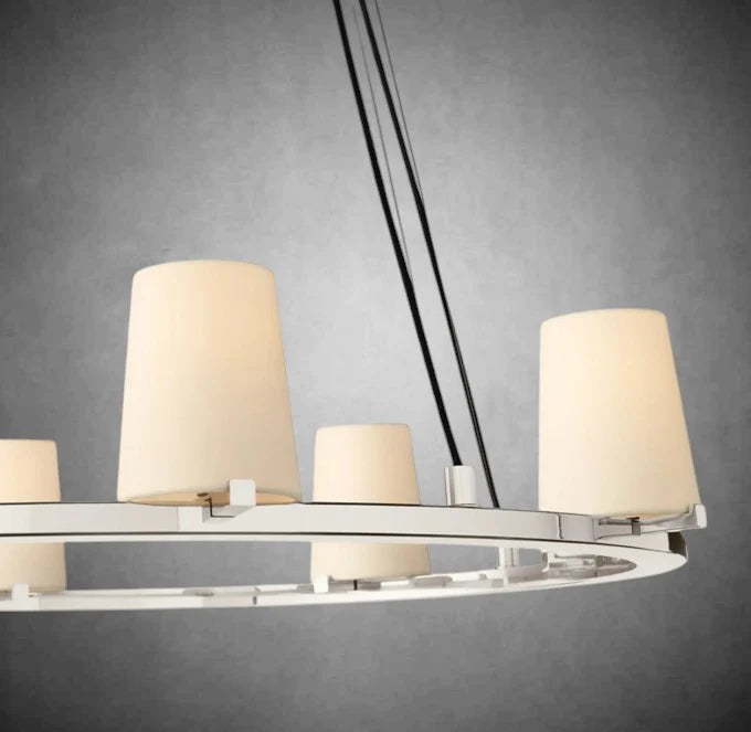 Paricia Fabric Shade Round Chandelier 36" 48" 60"