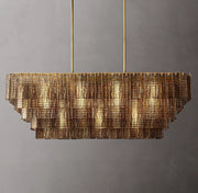 Sirene Glass Rectangular Chandelier 59", Glamorous Chandeliers