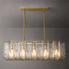 Lattice Linear Chandelier 49", Room Lights Square Lamps for Home