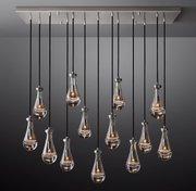 Rain Linear Modern Chandelier Ligh W54"