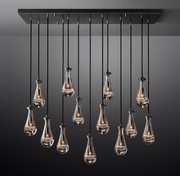 Rain Linear Modern Chandelier Ligh W54"