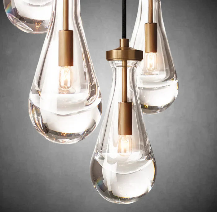 Raindrop Round Chandelier 36"