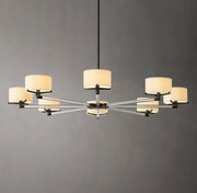 Tonya Round Eight-Light Chandelier 60" For Living Room Lampshade Design