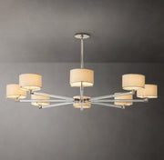 Tonya Round Eight-Light Chandelier 60" For Living Room Lampshade Design