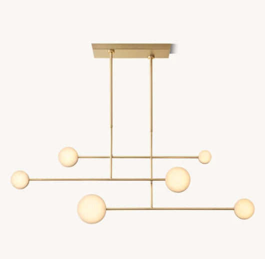Alexande Alabaster Linear Chandelier 54" 72"D