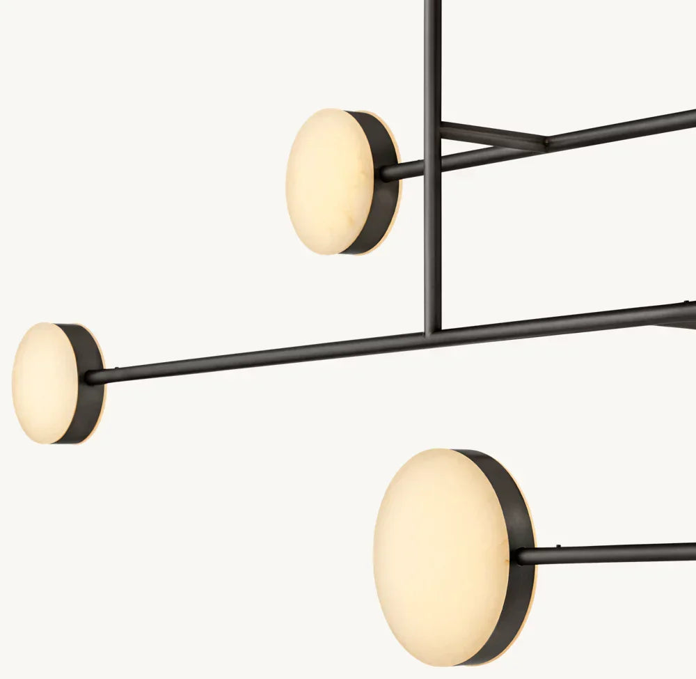 Alexande Alabaster Linear Chandelier 54" 72"D