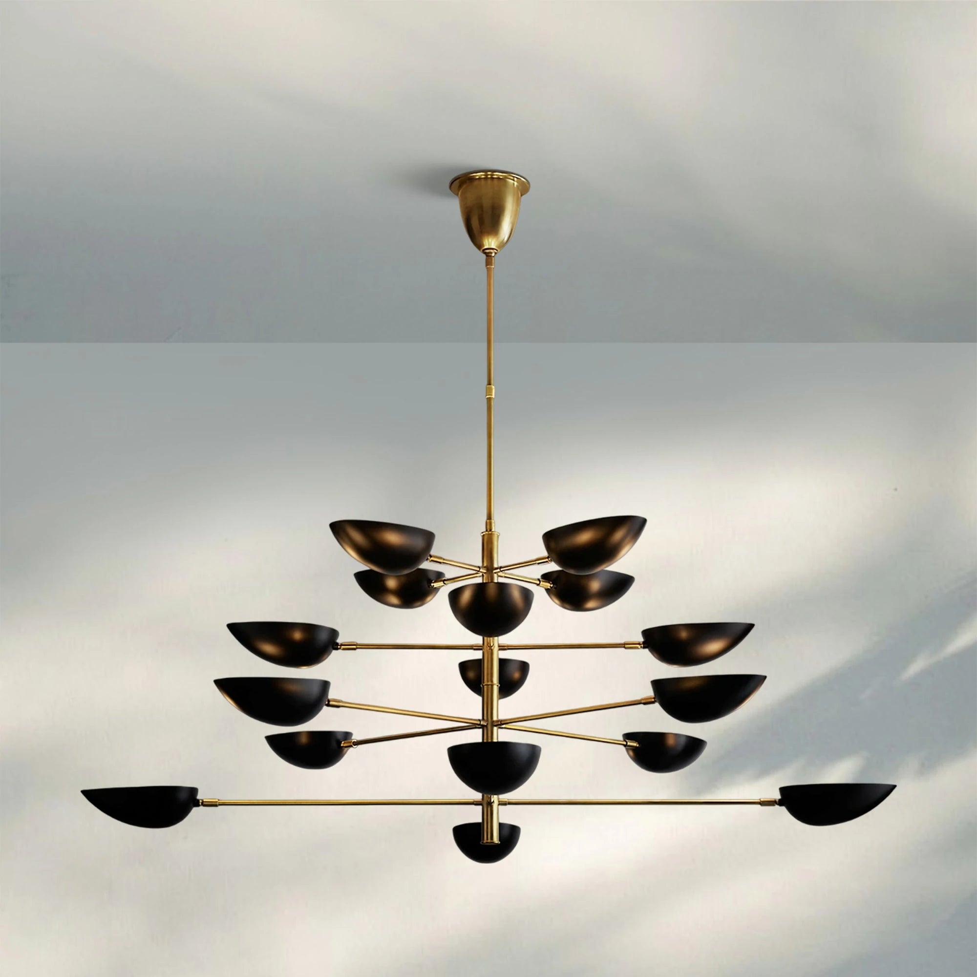 Graphica Chandelier 38" 73''-73''-Black-