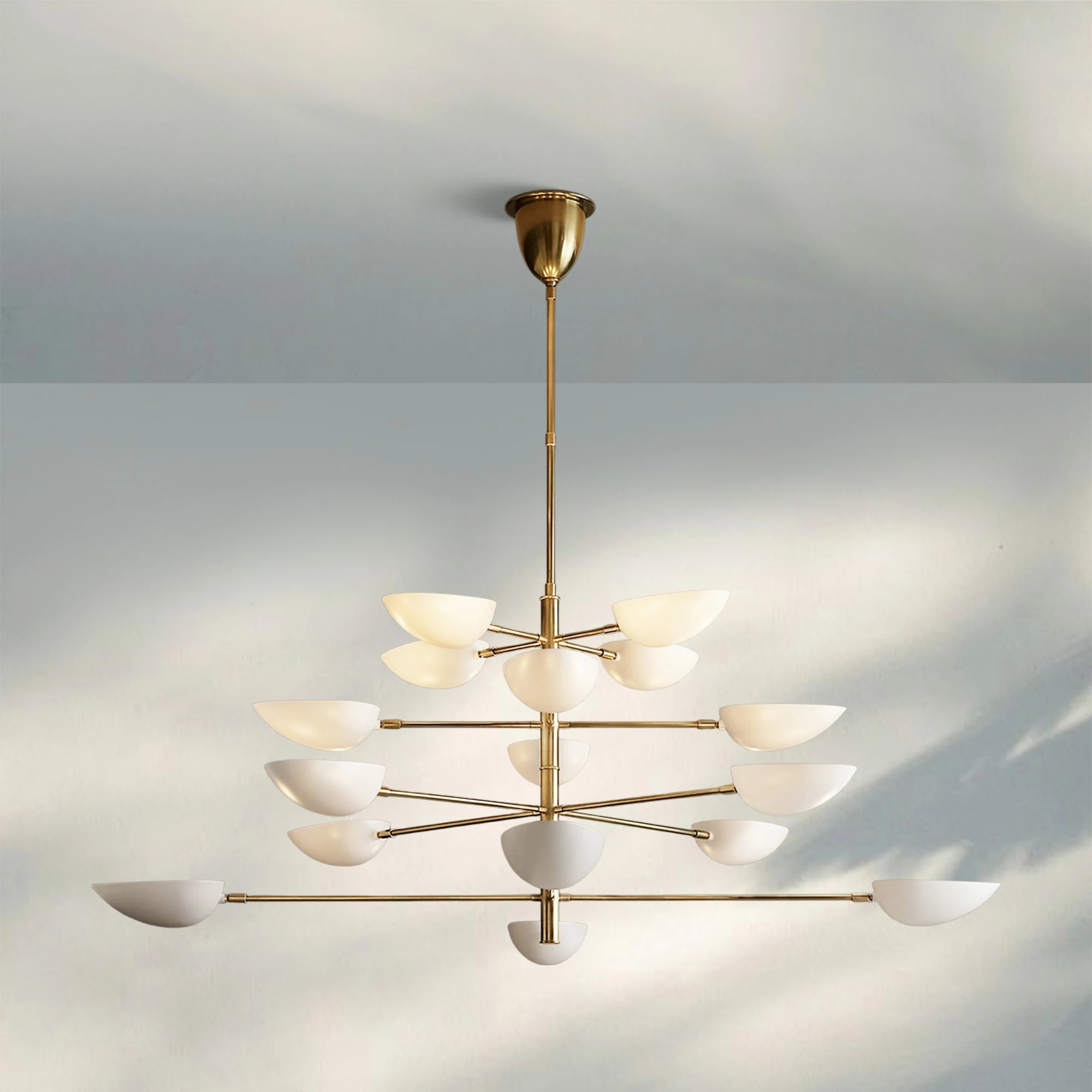 Graphica Chandelier 38" 73''-73''-White-