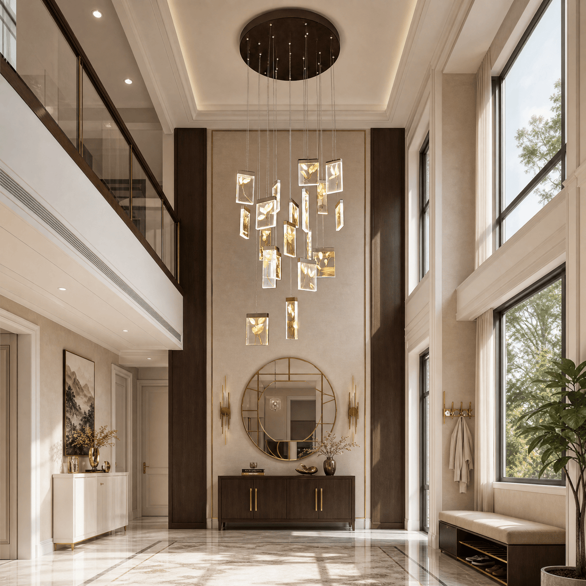 Purple Mountain Modern Sculptural Pendant Light - Blushlighting