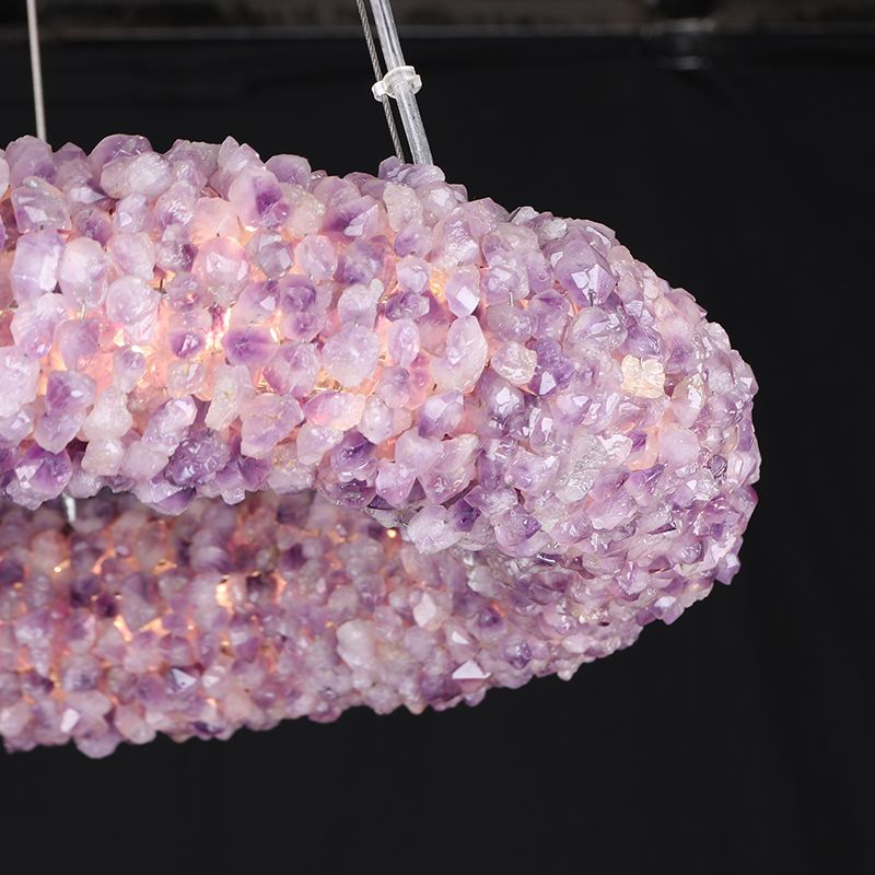 Purple Primary Crystal Round Chandelier 20.5" 28.3" 36.2" 44" - 20.5"DBlushlighting