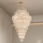 Quadro Glass Rod Crown Chandelier - Blushlighting