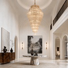 Quadro Glass Rod Crown Chandelier - Blushlighting