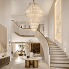 Quadro Glass Rod Crown Chandelier - Blushlighting