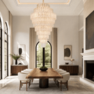 Quadro Glass Rod Crown Chandelier - Blushlighting