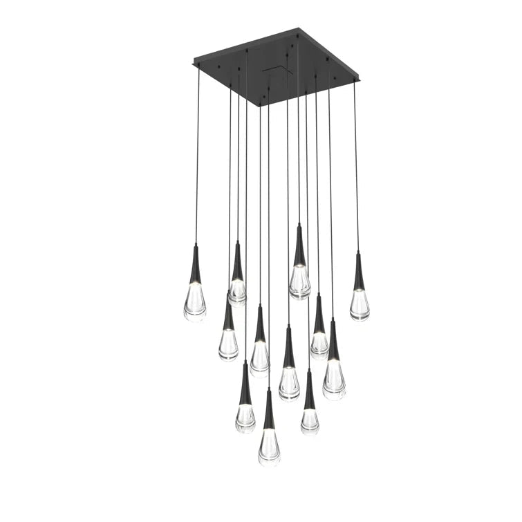 Rain 12-Light Chandelier Pendant For Living room Family room Dining Room Bedroom - SilverBlushlighting
