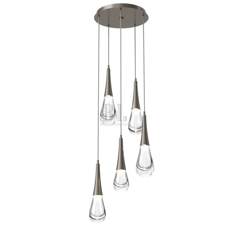 Rain 5-Light Pendant For Living Room Dining Room Bedroom bathroom - SilverBlushlighting