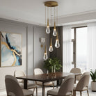 Rain 5-Light Pendant For Living Room Dining Room Bedroom bathroom - GoldBlushlighting