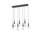 Rain 7 - Light Linear Chandelier Pendant For Living room Family room Dining Room Bedroom - GoldBlushlighting