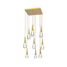 Rain 9 - Light Square Chandelier Pendant For Living room Family room Dining Room Bedroom - GoldBlushlighting