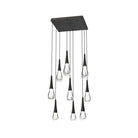 Rain 9 - Light Square Chandelier Pendant For Living room Family room Dining Room Bedroom - BronzeBlushlighting