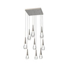 Rain 9 - Light Square Chandelier Pendant For Living room Family room Dining Room Bedroom - SilverBlushlighting