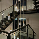 Rain 9 - Light Square Chandelier Pendant For Living room Family room Dining Room Bedroom - SilverBlushlighting