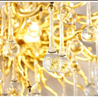 Rain Tree Crystal Teardrop Wall Sconce Gold Diameter 17" - W17" X H12.6"Blushlighting