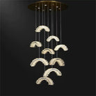 Rainbow Modern Rock Crystal Staircase Chandelier - Blushlighting