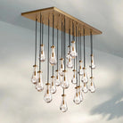 Raindrop Glass Linear Chandelier 54'' 72''-