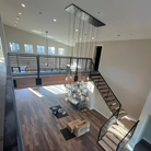 Raindrop Glass Linear Chandelier 54'' 72''-Blushlighting