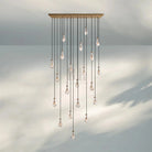 Raindrop Glass Linear Chandelier 54'' 72''-