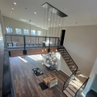 Raindrop Glass Linear Chandelier 54'' 72''-Blushlighting