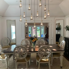 Raindrop Glass Linear Chandelier 54'' 72''-Blushlighting