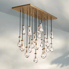 Raindrop Glass Linear Chandelier 54'' 72''-