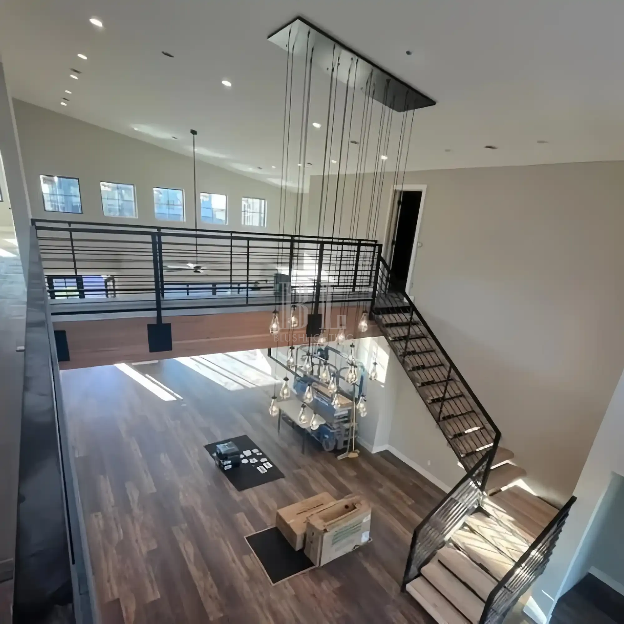 Raindrop Glass Linear Chandelier 54'' 72''-Blushlighting