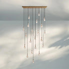 Raindrop Glass Linear Chandelier 54'' 72''-
