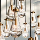 Raindrop Glass Linear Chandelier 54'' 72''-