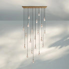 Raindrop Glass Linear Chandelier 54'' 72''-