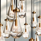 Raindrop Glass Linear Chandelier 54'' 72''-