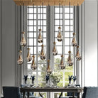 Raindrop Glass Linear Chandelier 54'' 72''-Blushlighting