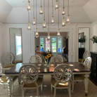 Raindrop Glass Linear Chandelier 54'' 72''-Blushlighting