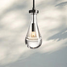 Raindrop Pendant Rod & Cord-Pendant Light For Bedroom,Pendant Light For dining room-Matte Black-Cord-Blushlighting
