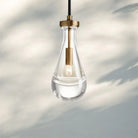 Raindrop Pendant Rod & Cord-Pendant Light For Bedroom,Pendant Light For dining room-Lacquered Brass-Cord-Blushlighting