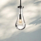 Raindrop Pendant Rod & Cord-Pendant Light For Bedroom,Pendant Light For dining room-Matte Black-Cord-Blushlighting