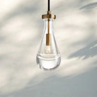 Raindrop Pendant Rod & Cord-Pendant Light For Bedroom,Pendant Light For dining room-Lacquered Brass-Cord-Blushlighting