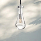 Raindrop Pendant Rod & Cord-Pendant Light For Bedroom,Pendant Light For dining room-Satin Nickel-Cord-Blushlighting