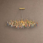 Raindrop Round Chandelier - ∅ 39.4″ x W 21.7″ x H 15.7″Brass & ColorfulBlushlighting