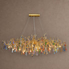Raindrop Round Chandelier - ∅ 59.1″ x W 35.4″ x H 15.7″Brass & ColorfulBlushlighting