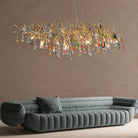Raindrop Round Chandelier - ∅ 59.1″ x W 35.4″ x H 15.7″Brass & ColorfulBlushlighting